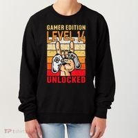 14Th Birthday Video Gamer Edition Level 14 Unlocked Women's Sweatshirt thumb 0