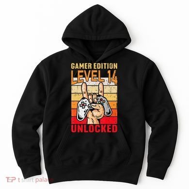 14Th Birthday Video Gamer Edition Level 14 Unlocked Hoodie
