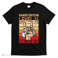 14Th Birthday Video Gamer Edition Level 14 Unlocked T-Shirt thumb 0