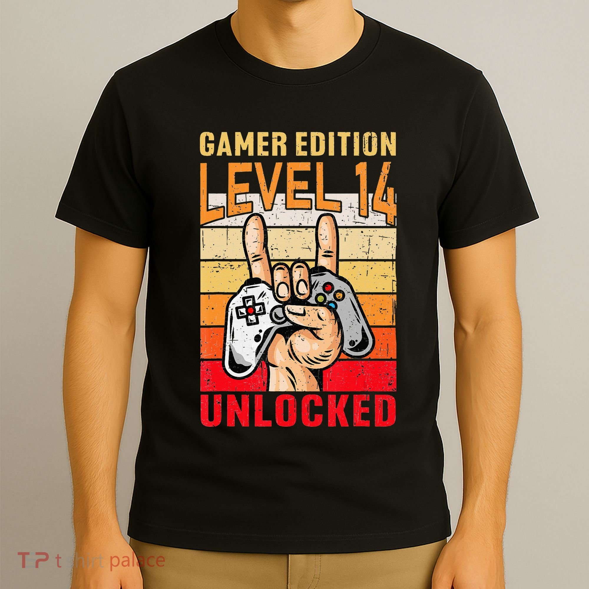 14Th Birthday Video Gamer Edition Level 14 Unlocked T-Shirt