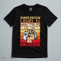 14Th Birthday Video Gamer Edition Level 14 Unlocked T-Shirt thumb 5