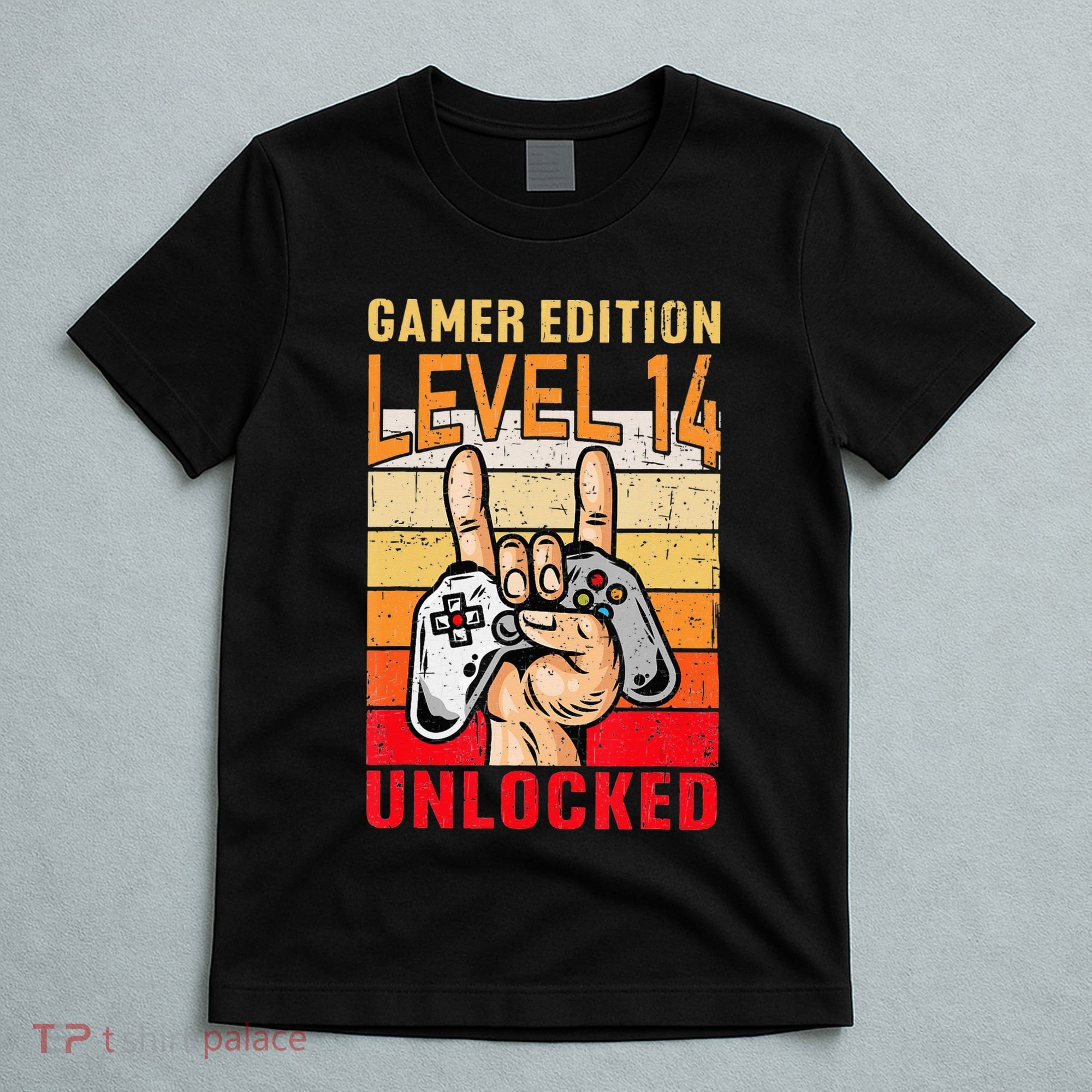 14Th Birthday Video Gamer Edition Level 14 Unlocked T-Shirt