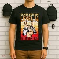 14Th Birthday Video Gamer Edition Level 14 Unlocked T-Shirt thumb 6