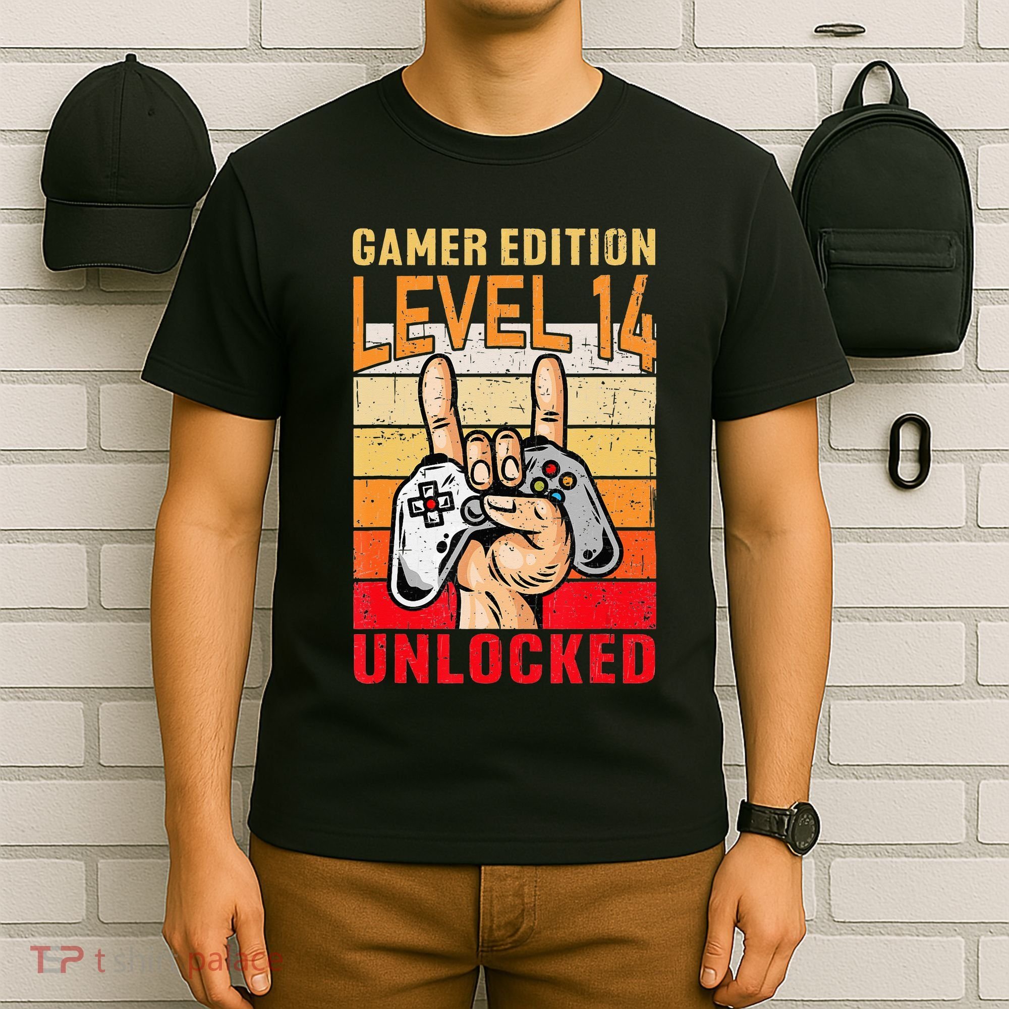 14Th Birthday Video Gamer Edition Level 14 Unlocked T-Shirt