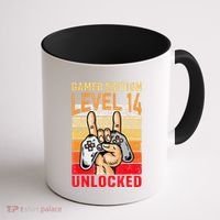 14Th Birthday Video Gamer Edition Level 14 Unlocked Coffee Mug thumb 1