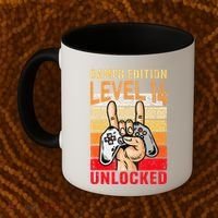 14Th Birthday Video Gamer Edition Level 14 Unlocked Coffee Mug thumb 2