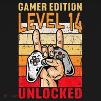 14Th Birthday Video Gamer Edition Level 14 Unlocked Women's Hoodie thumb 2