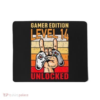 14Th Birthday Video Gamer Edition Level 14 Unlocked Mousepad