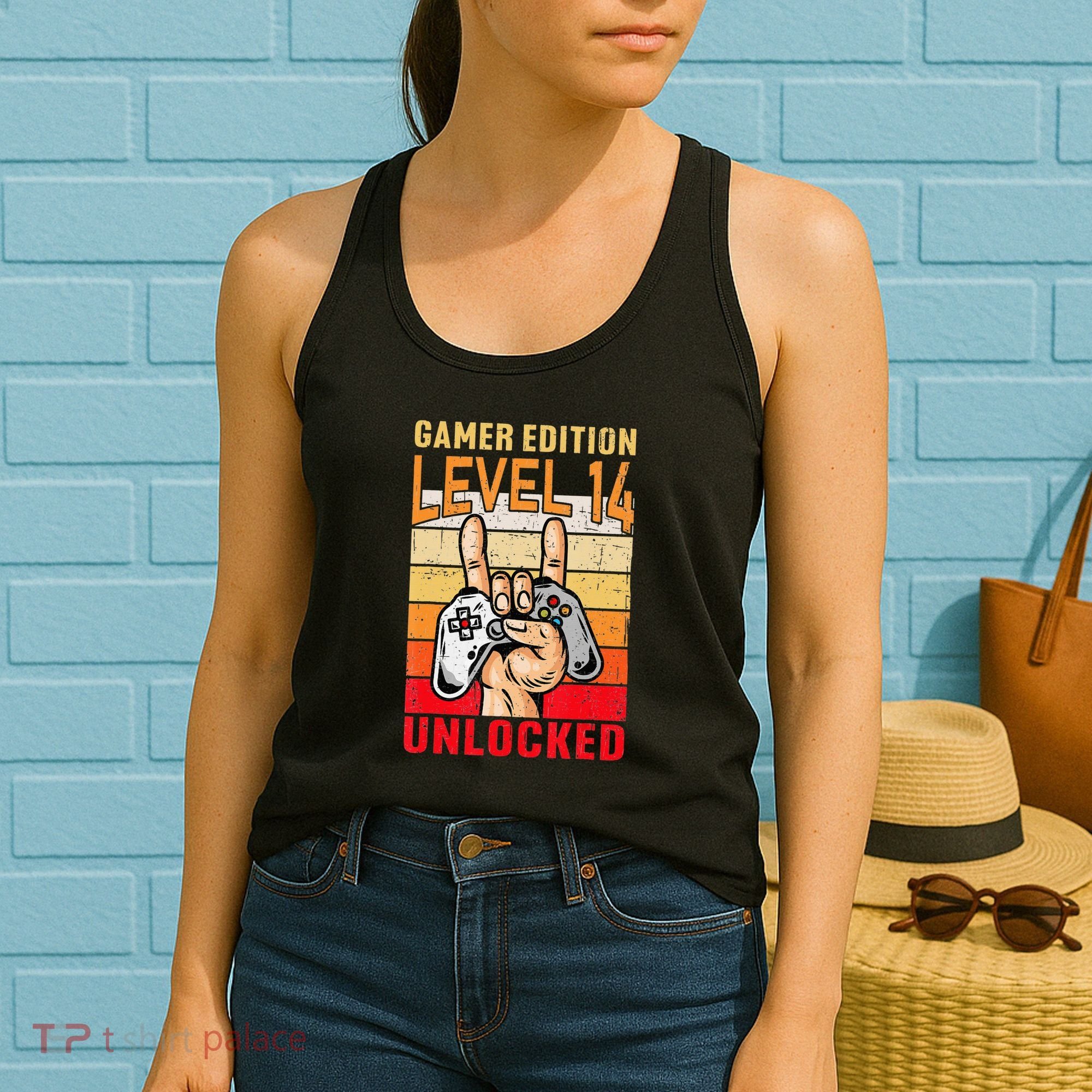 14Th Birthday Video Gamer Edition Level 14 Unlocked Women's Tank Top