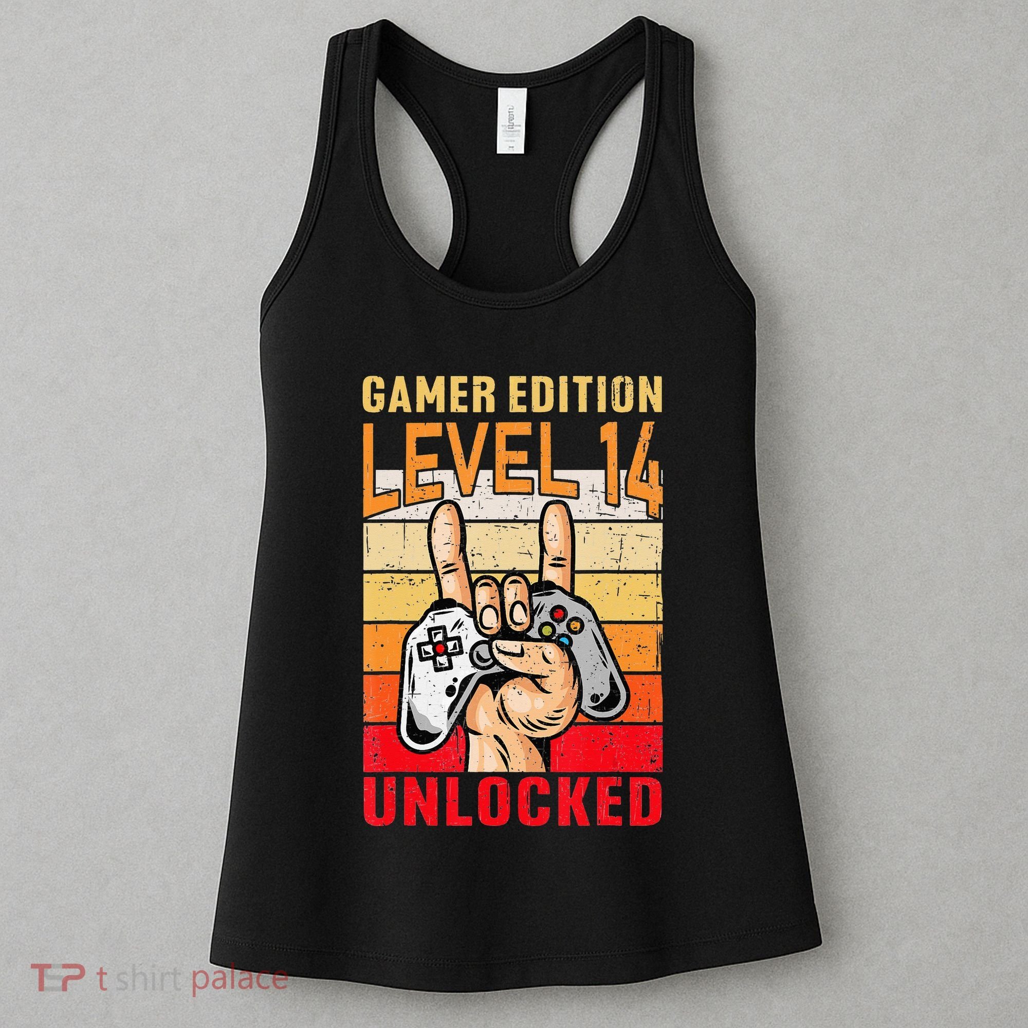 14Th Birthday Video Gamer Edition Level 14 Unlocked Women's Tank Top