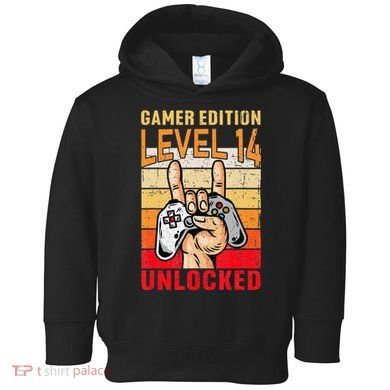 14Th Birthday Video Gamer Edition Level 14 Unlocked Toddler Hoodie