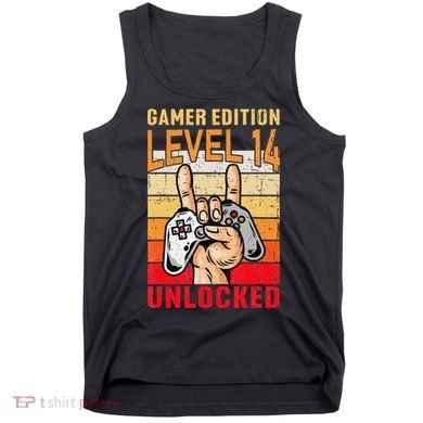 14Th Birthday Video Gamer Edition Level 14 Unlocked Tank Top