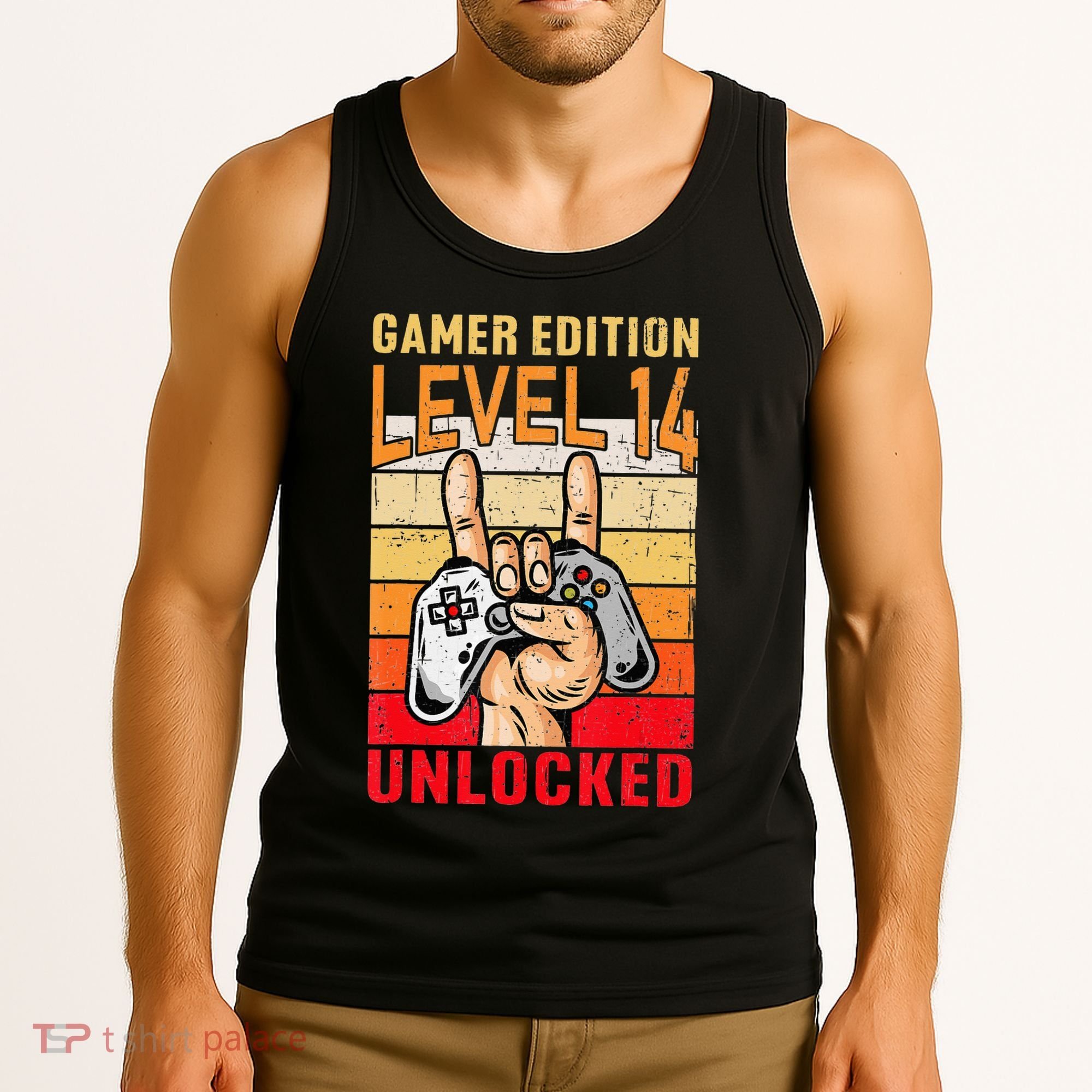 14Th Birthday Video Gamer Edition Level 14 Unlocked Tank Top