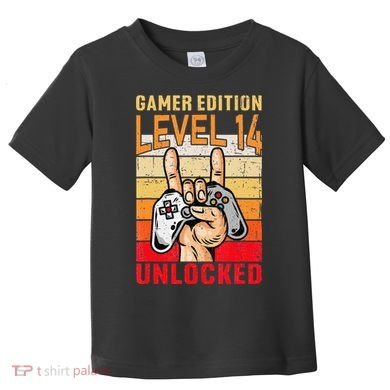 14Th Birthday Video Gamer Edition Level 14 Unlocked Toddler T-Shirt