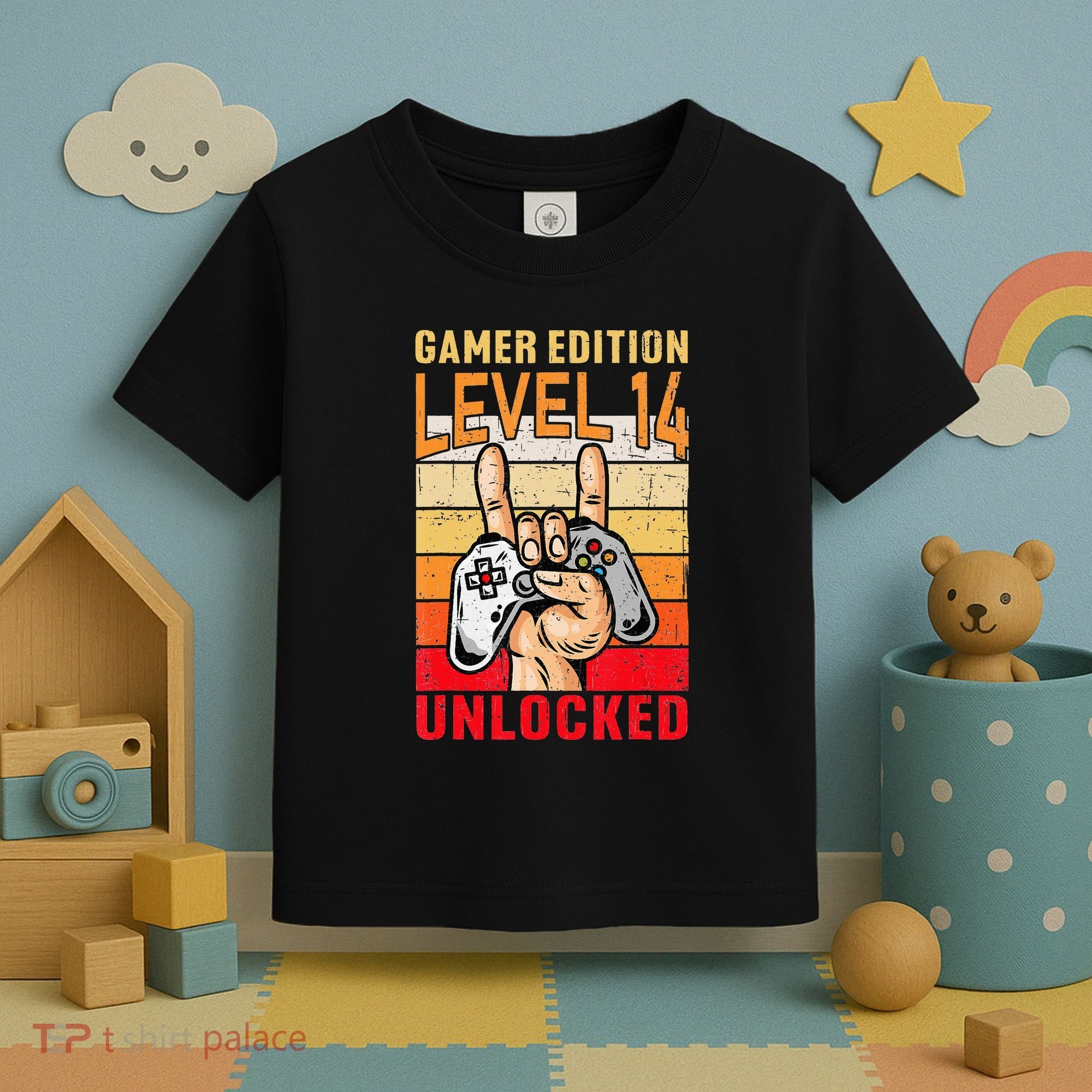 14Th Birthday Video Gamer Edition Level 14 Unlocked Toddler T-Shirt