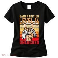14Th Birthday Video Gamer Edition Level 14 Unlocked Women's T-Shirt thumb 0