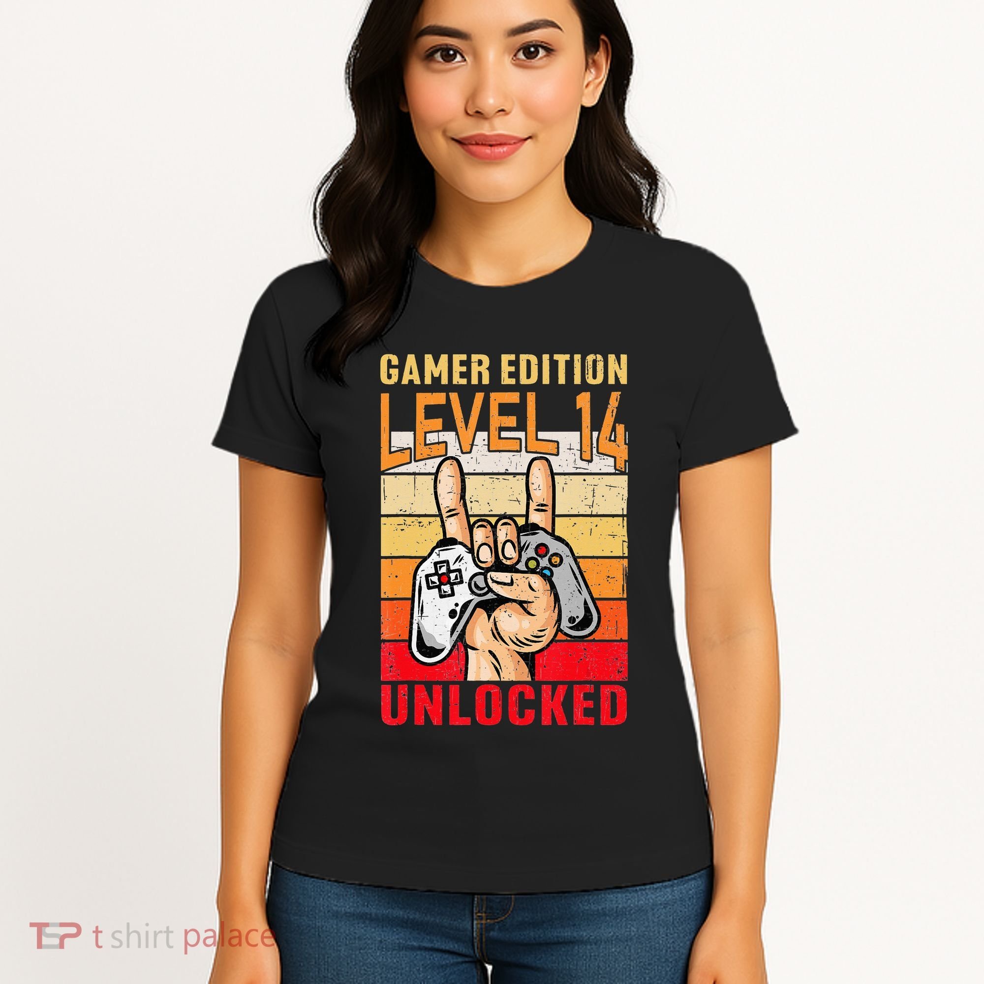 14Th Birthday Video Gamer Edition Level 14 Unlocked Women's T-Shirt