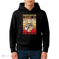 14Th Birthday Video Gamer Edition Level 14 Unlocked Kids Hoodie thumb 4