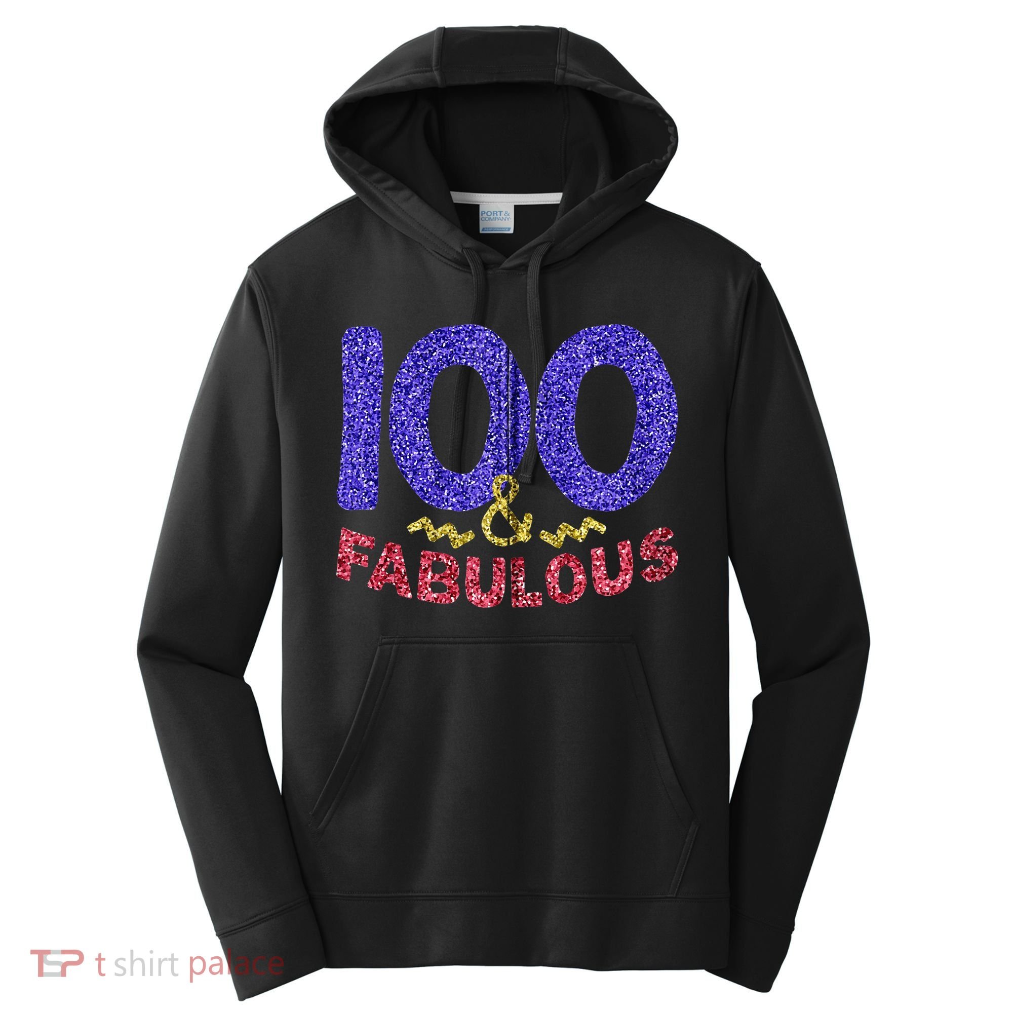 100th Birthday Women Gift Funny 100 Year Old Grandma Performance Fleece Hoodie