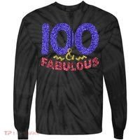 100th Birthday Women Gift Funny 100 Year Old Grandma Tie-Dye Long Sleeve Shirt thumb 0