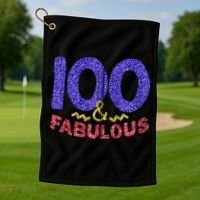 100th Birthday Women Gift Funny 100 Year Old Grandma Golf Towel thumb 1