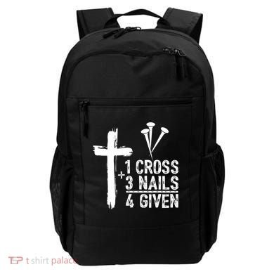 1 Cross 3 Nails Forgiven Jesus Christian Easter Backpack