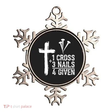 1 Cross 3 Nails Forgiven Jesus Christian Easter Ornament