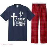 1 Cross 3 Nails Forgiven Jesus Christian Easter Pajama Set thumb 0