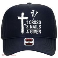 1 Cross 3 Nails Forgiven Jesus Christian Easter Hat thumb 0