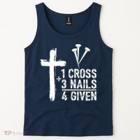 1 Cross 3 Nails Forgiven Jesus Christian Easter Tank Top thumb 2