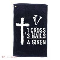 1 Cross 3 Nails Forgiven Jesus Christian Easter Golf Towel thumb 0