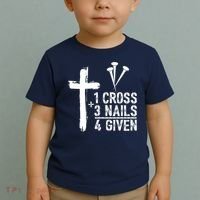1 Cross 3 Nails Forgiven Jesus Christian Easter Toddler T-Shirt thumb 2