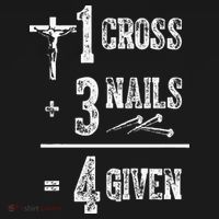 1 Cross + 3 Nails = 4 Given Forgiven Christian Jesus Christ Ornament thumb 1