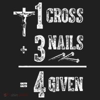 1 Cross + 3 Nails = 4 Given Forgiven Christian Jesus Christ Hat thumb 2