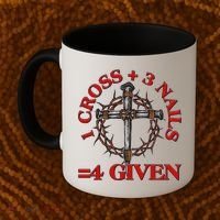 1 Cross 3 Nails 4 Giving Crucifixion Coffee Mug thumb 2