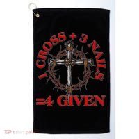 1 Cross 3 Nails 4 Giving Crucifixion Golf Towel thumb 0