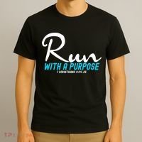 1 Corinthians 924 26 Run With A Purpose T-Shirt thumb 3