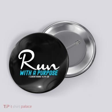 1 Corinthians 924 26 Run With A Purpose Button