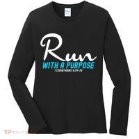 1 Corinthians 924 26 Run With A Purpose Women's Long Sleeve Shirt thumb 0