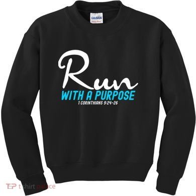 1 Corinthians 924 26 Run With A Purpose Kids Sweatshirt