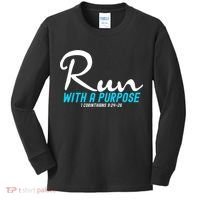 1 Corinthians 924 26 Run With A Purpose Kids Long Sleeve Shirt thumb 0