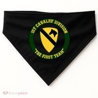 1st Cavalry Division Veteran Always A Soldier Military Xmas USA-Made Doggie Bandana thumb 0