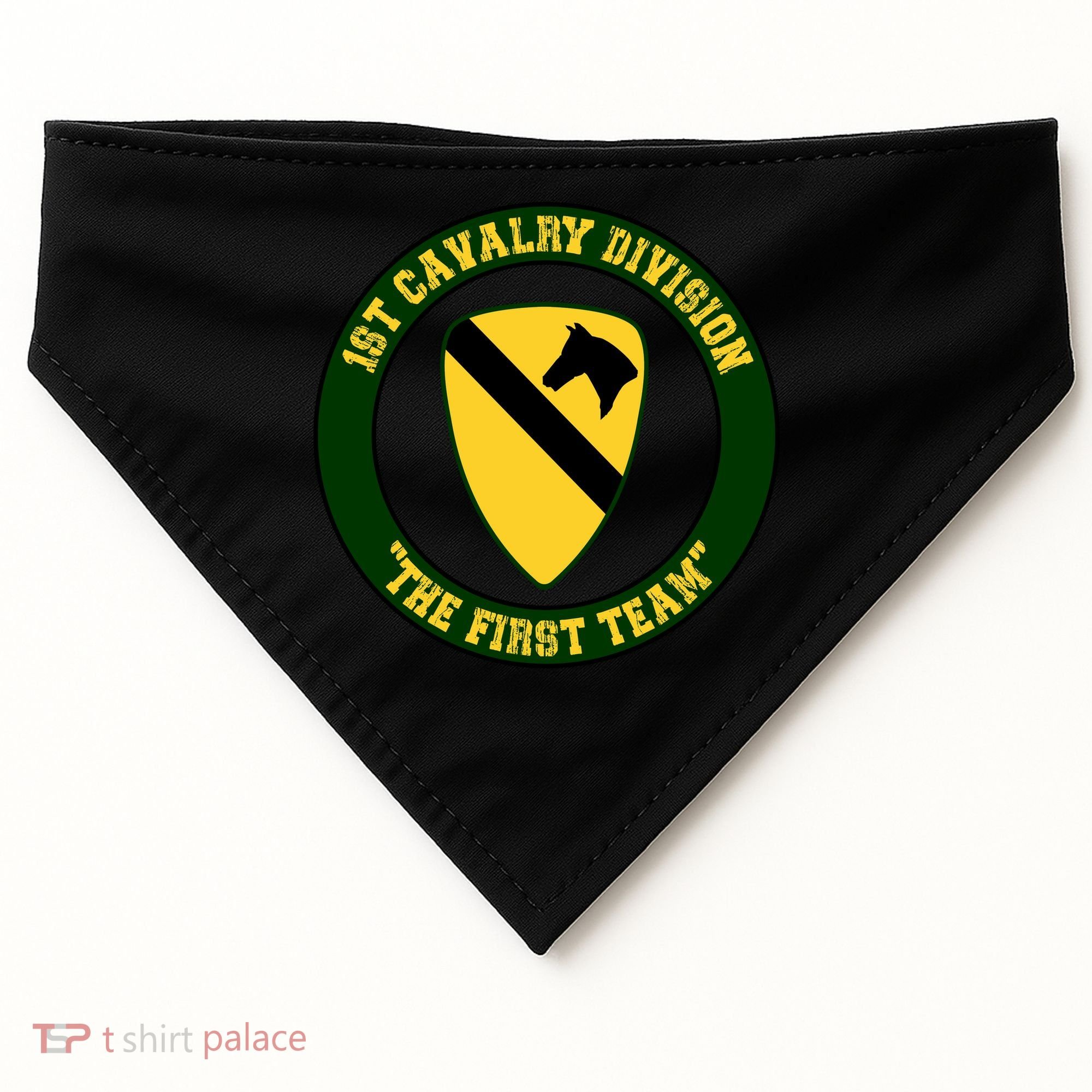 1st Cavalry Division Veteran Always A Soldier Military Xmas USA-Made Doggie Bandana