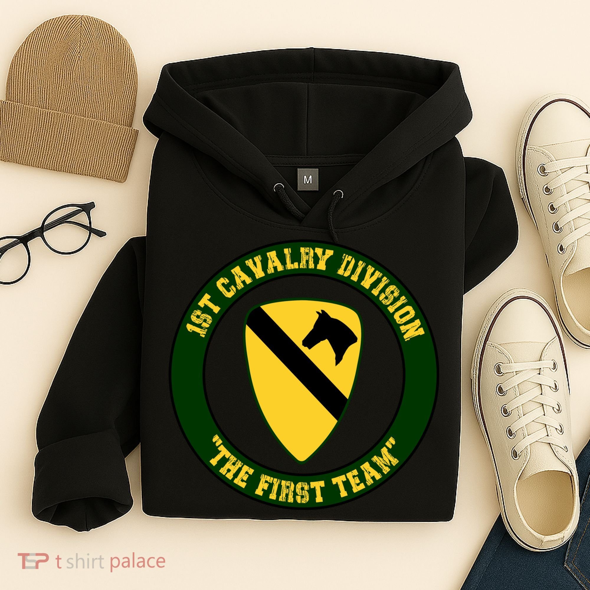 1st Cavalry Division Veteran Always A Soldier Military Xmas Hoodie