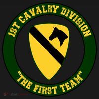 1st Cavalry Division Veteran Always A Soldier Military Xmas Button thumb 1