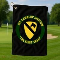 1st Cavalry Division Veteran Always A Soldier Military Xmas Golf Towel thumb 1