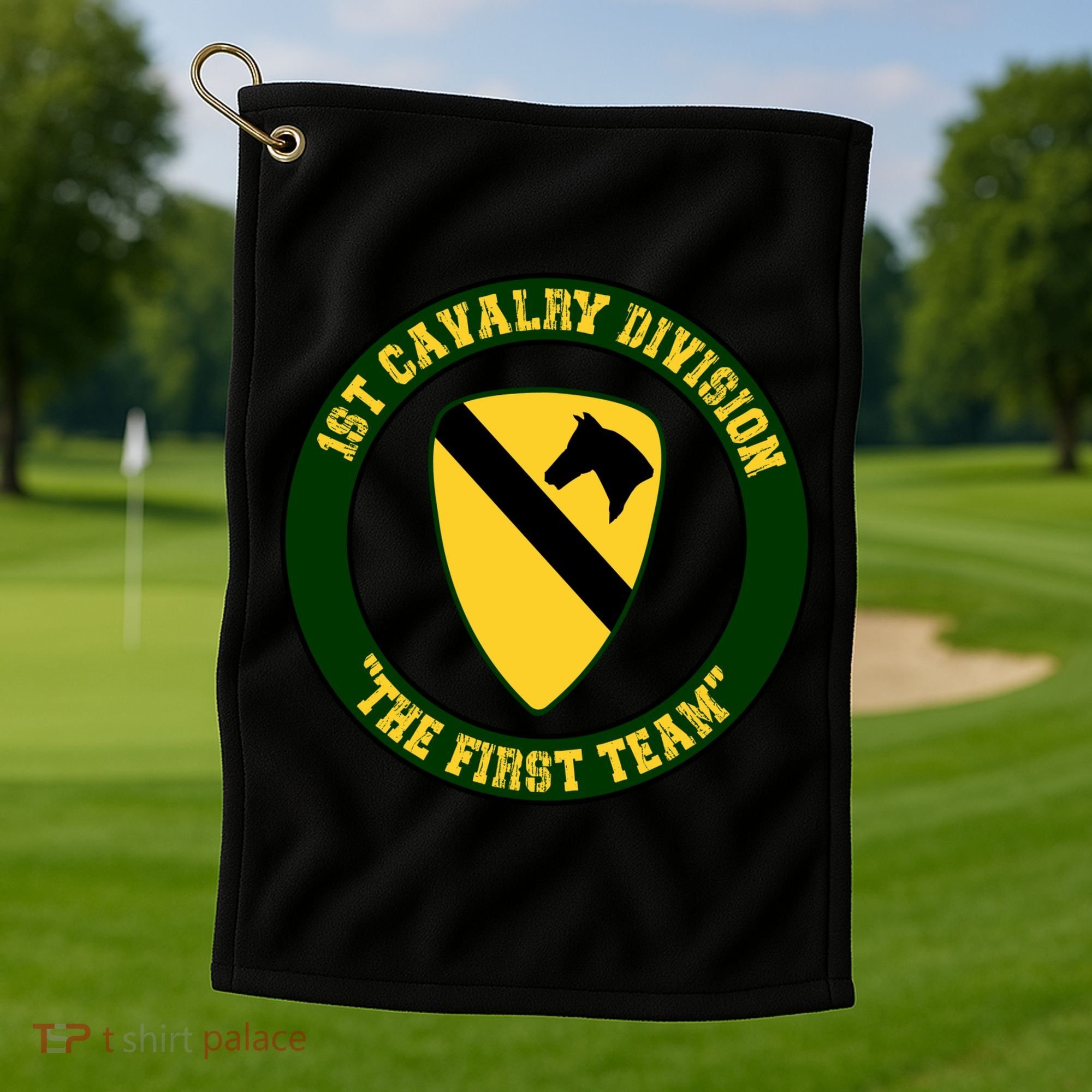 1st Cavalry Division Veteran Always A Soldier Military Xmas Golf Towel