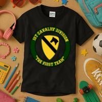 1st Cavalry Division Veteran Always A Soldier Military Xmas Kids T-Shirt thumb 3