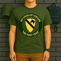 1st Cavalry Division Veteran Always A Soldier Military Xmas T-Shirt thumb 6