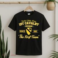 1st Cavalry Division Veteran Always A Soldier Military Xmas T-Shirt thumb 2